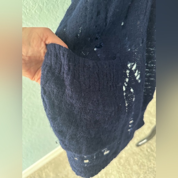 Free People Blue Women’s Oversized Light Cardigan Sweater - Picture 4 of 11